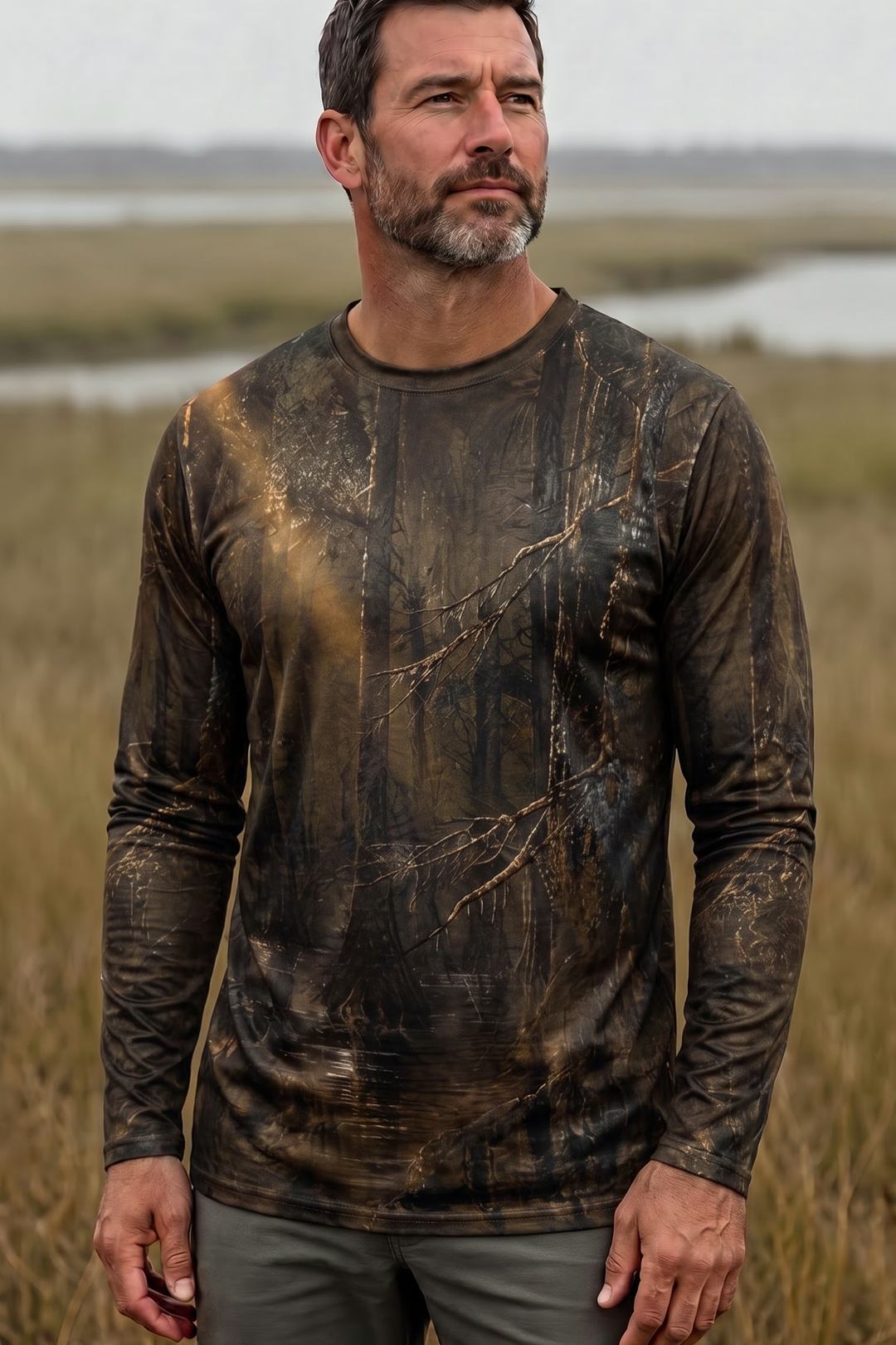Performance Hunting Long Sleeve - Golden Timber Wood Duck Takeoff - ULS525K image 3