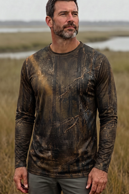 Performance Hunting Long Sleeve - Golden Timber Wood Duck Takeoff - ULS525K image 3