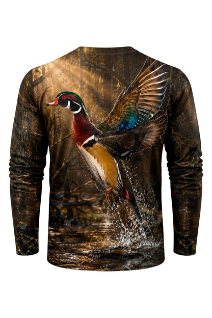 Performance Hunting Long Sleeve - Golden Timber Wood Duck Takeoff - ULS525K image 5