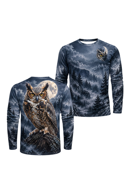Performance Hunting Long Sleeve - Midnight Horned Owl Vigil - ULS529K image 1