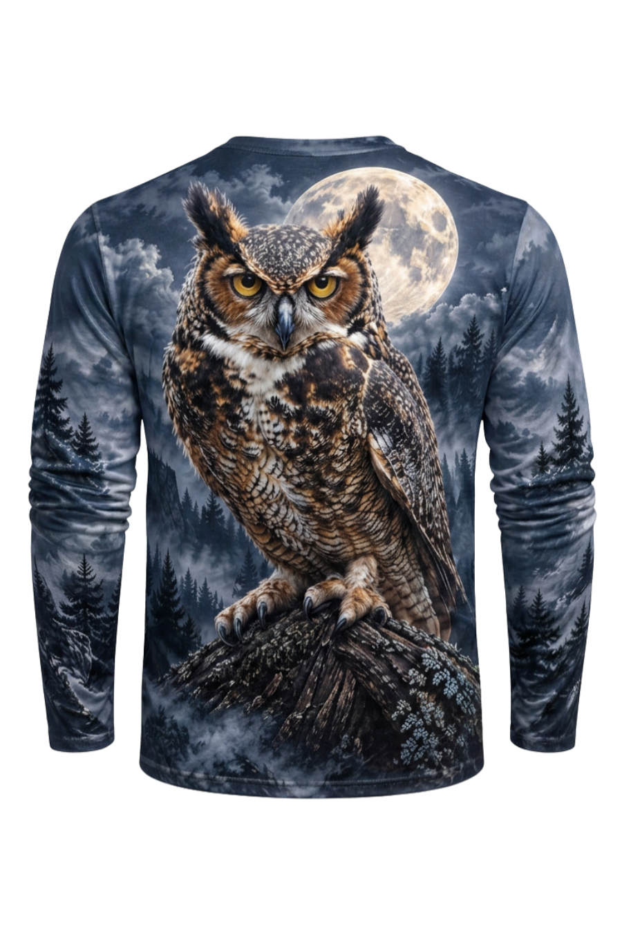 Performance Hunting Long Sleeve - Midnight Horned Owl Vigil - ULS529K image 5