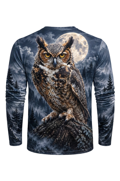 Performance Hunting Long Sleeve - Midnight Horned Owl Vigil - ULS529K image 5