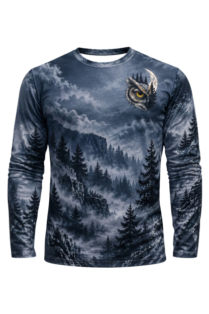 Performance Hunting Long Sleeve - Midnight Horned Owl Vigil - ULS529K image 6