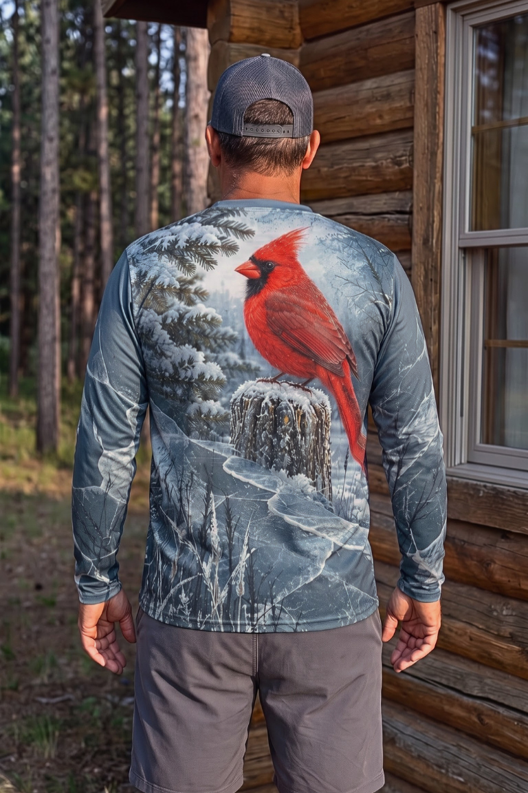 Performance Hunting Long Sleeve - Crimson Cardinal Frost Haven - ULS535K image 2