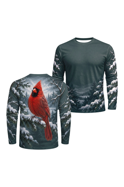 Performance Hunting Long Sleeve - Evergreen Cardinal Snow Perch - ULS536K image 1