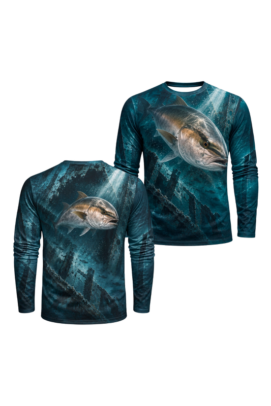 Performance Fishing Long Sleeve - Sunken Wreck Amberjack Titan - ULS537K image 1