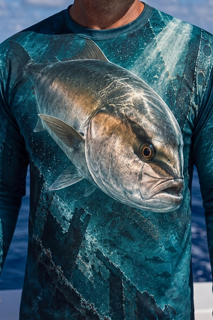 Performance Fishing Long Sleeve - Sunken Wreck Amberjack Titan - ULS537K image 4