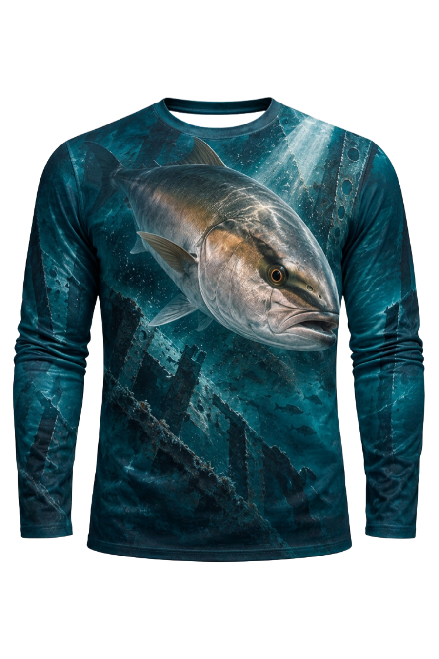 Performance Fishing Long Sleeve - Sunken Wreck Amberjack Titan - ULS537K image 5