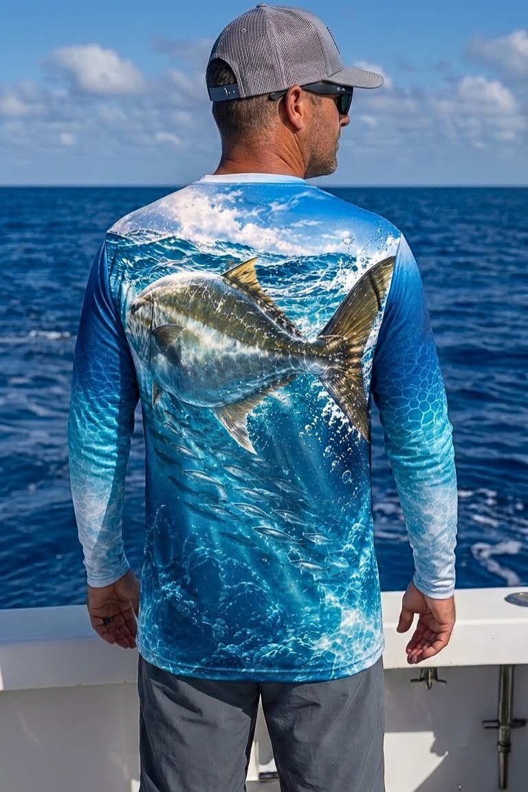 Performance Fishing Long Sleeve - Azure Reef Amberjack Surge - ULS538K image 3