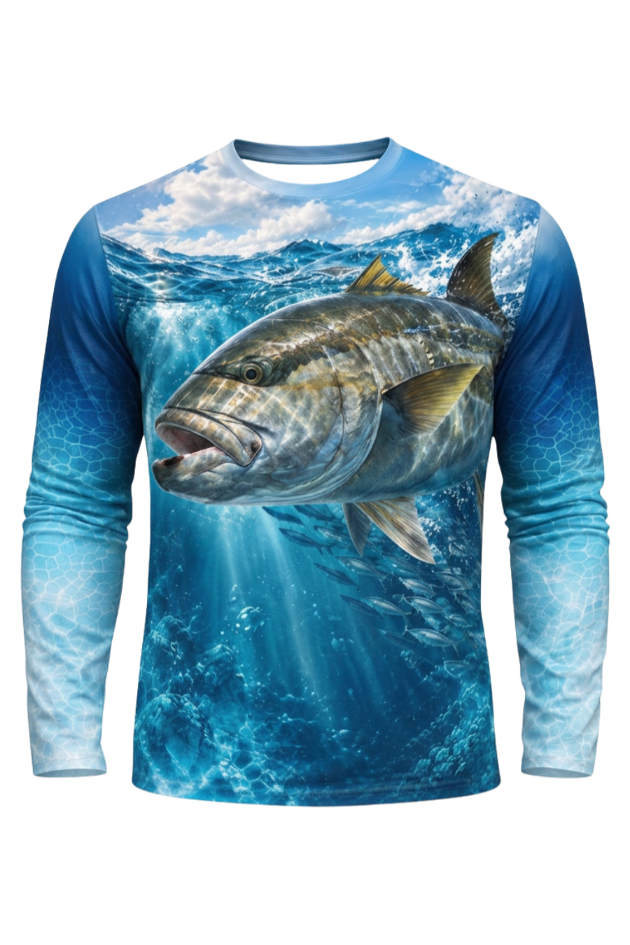 Performance Fishing Long Sleeve - Azure Reef Amberjack Surge - ULS538K image 5