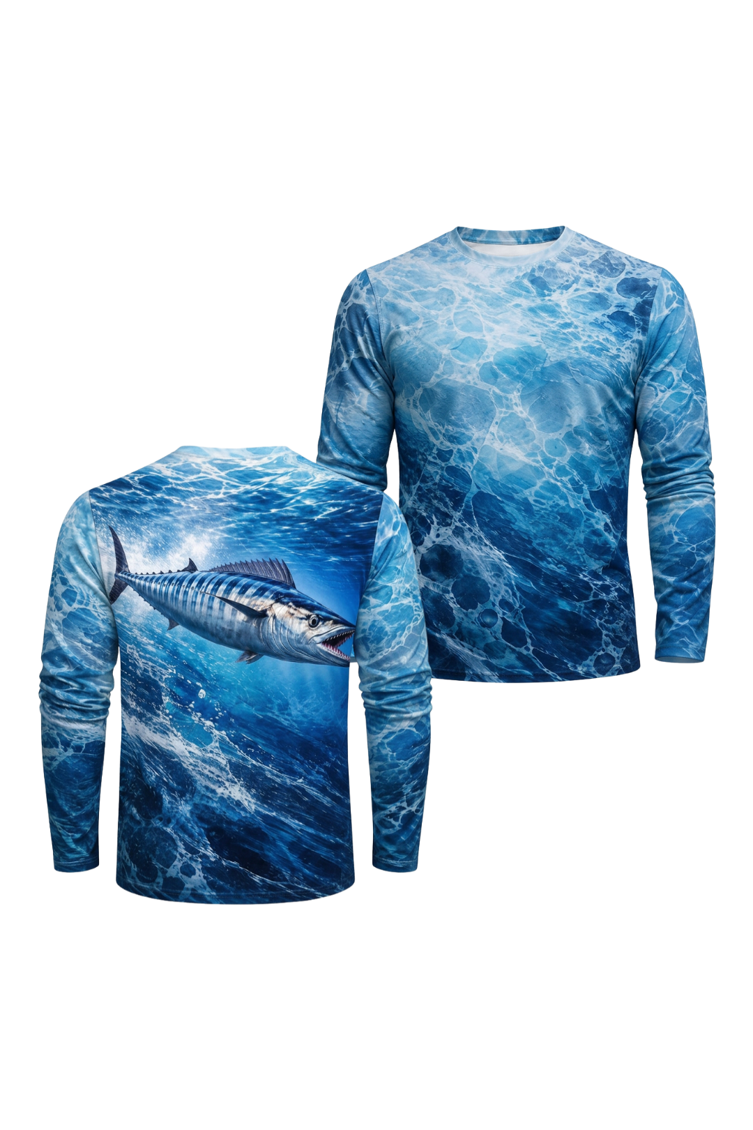 Performance Fishing Long Sleeve - Oceanic Blue Wahoo Charge - ULS540K image 1