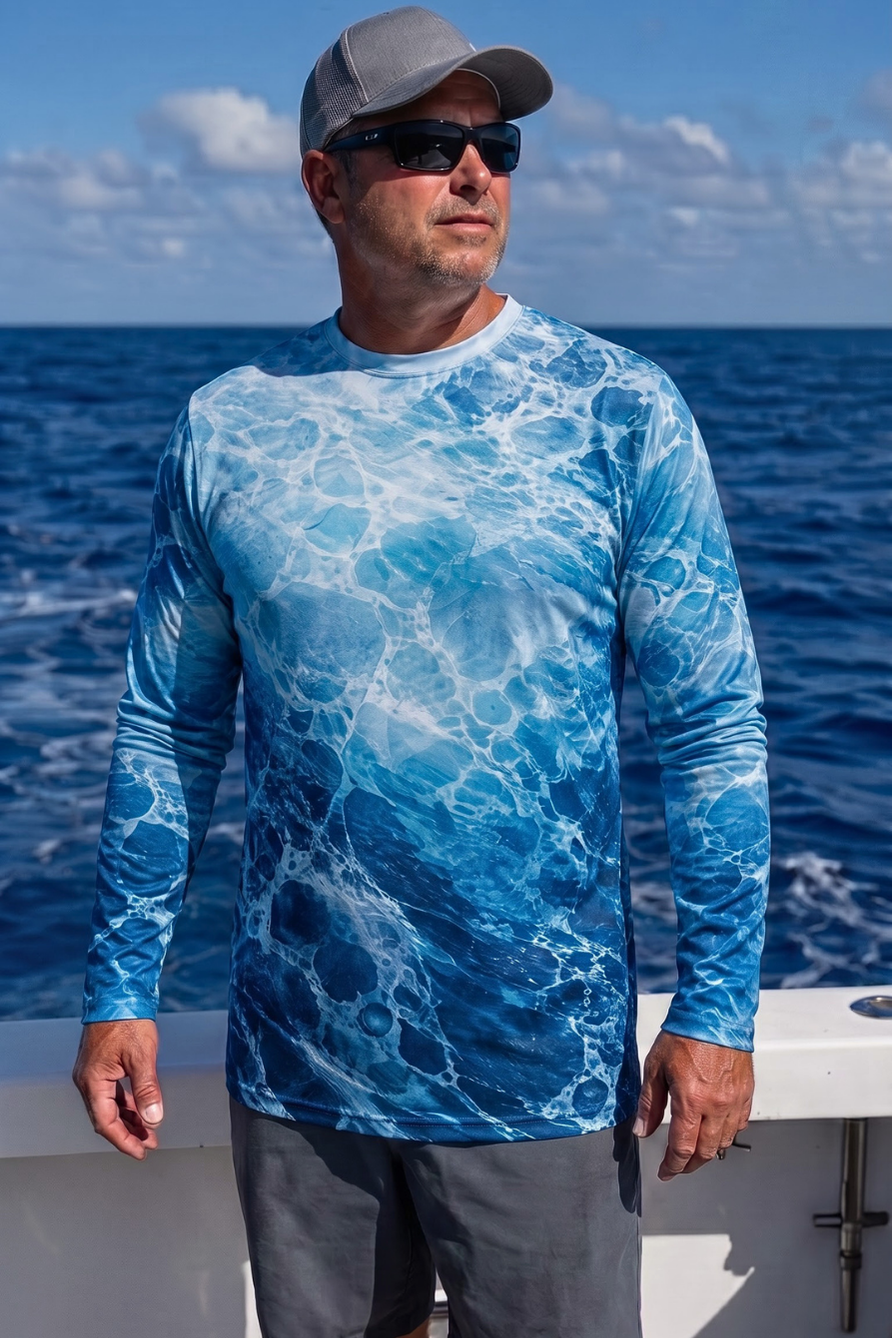 Performance Fishing Long Sleeve - Oceanic Blue Wahoo Charge - ULS540K image 3