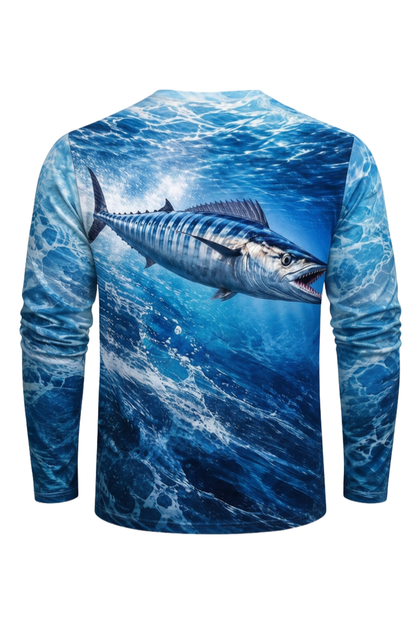 Performance Fishing Long Sleeve - Oceanic Blue Wahoo Charge - ULS540K image 5