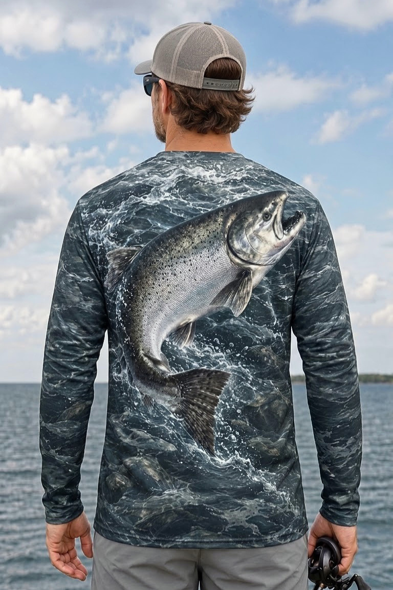 Performance Fishing Long Sleeve - Silver King Salmon Breach - ULS541K image 3