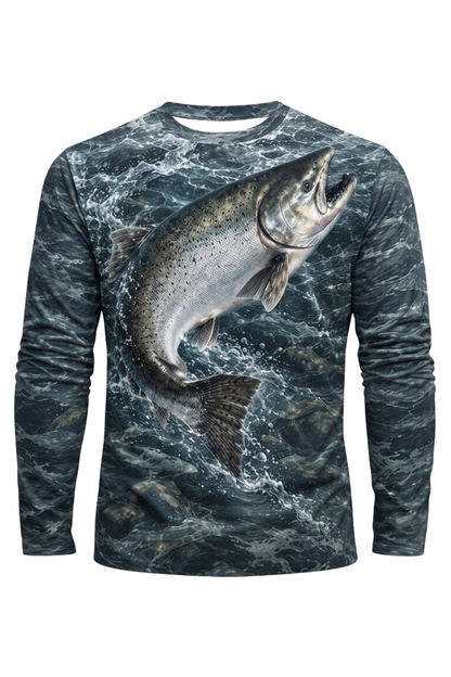 Performance Fishing Long Sleeve - Silver King Salmon Breach - ULS541K image 5