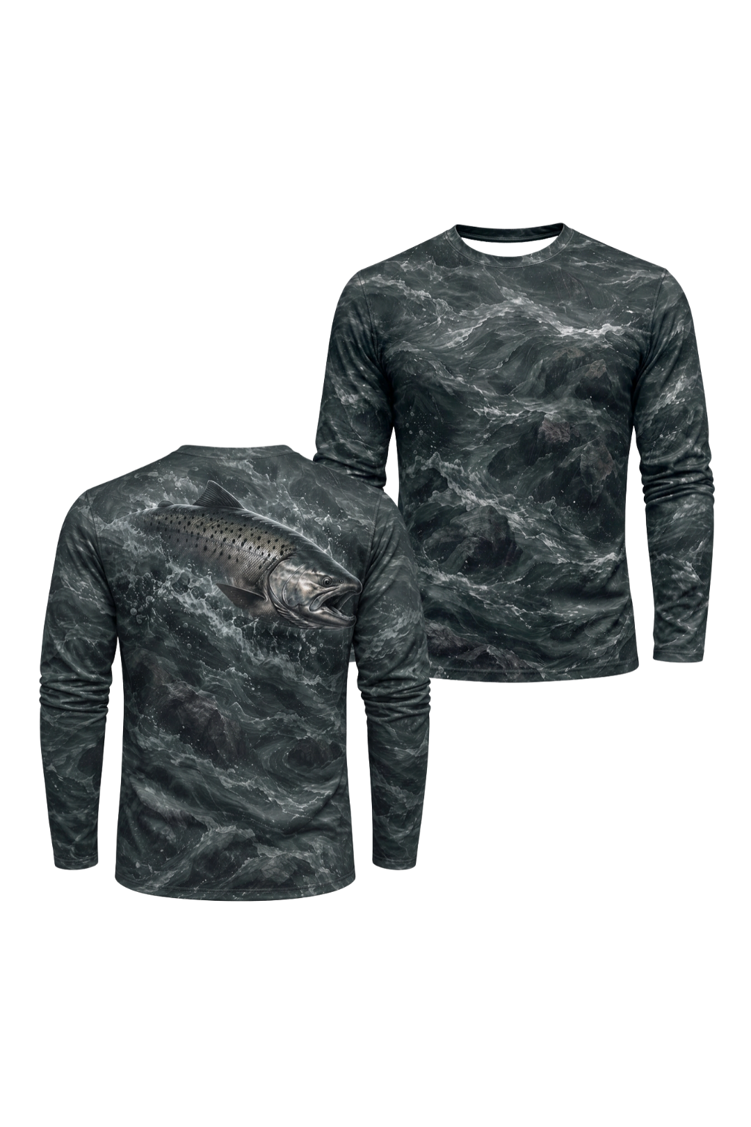 Performance Fishing Long Sleeve - Dark Current Salmon Strike - ULS545K image 1