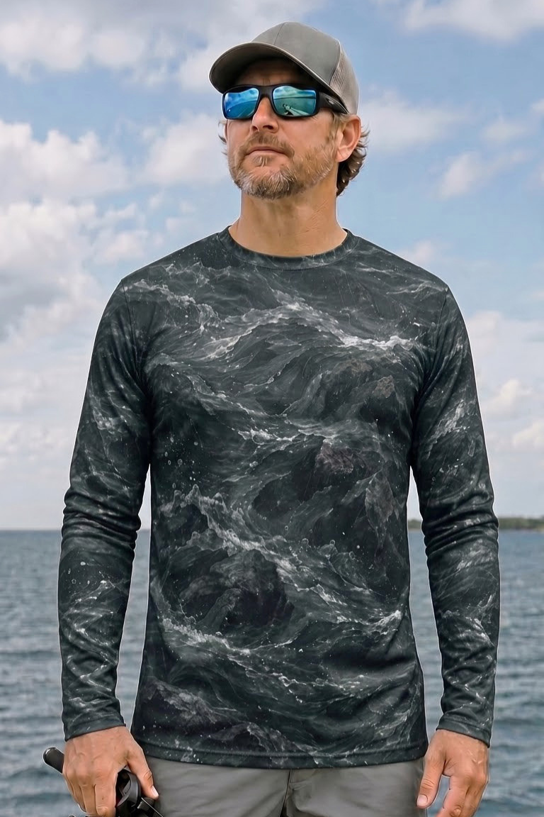 Performance Fishing Long Sleeve - Dark Current Salmon Strike - ULS545K image 3