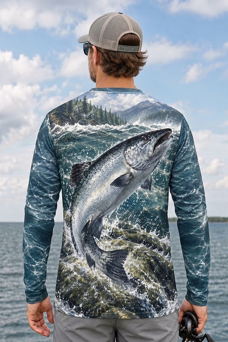 Performance Fishing Long Sleeve - River Salmon Surge - ULS550K image 2