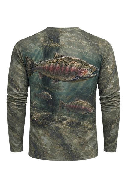 Performance Fishing Long Sleeve - Mossy Depth Salmon Patrol - ULS551K image 6