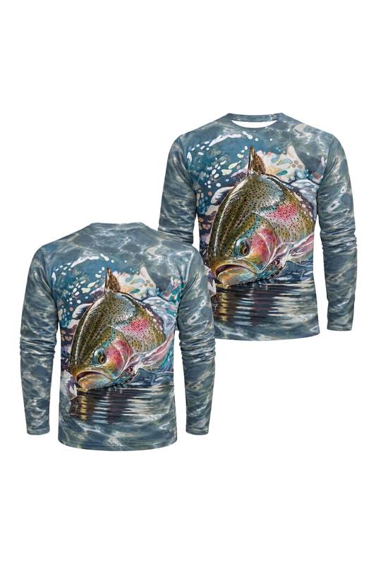 Performance Fishing Long Sleeve - Crystal Ripple Trout Splash - ULS552K image 1