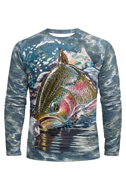 Performance Fishing Long Sleeve - Crystal Ripple Trout Splash - ULS552K image 5