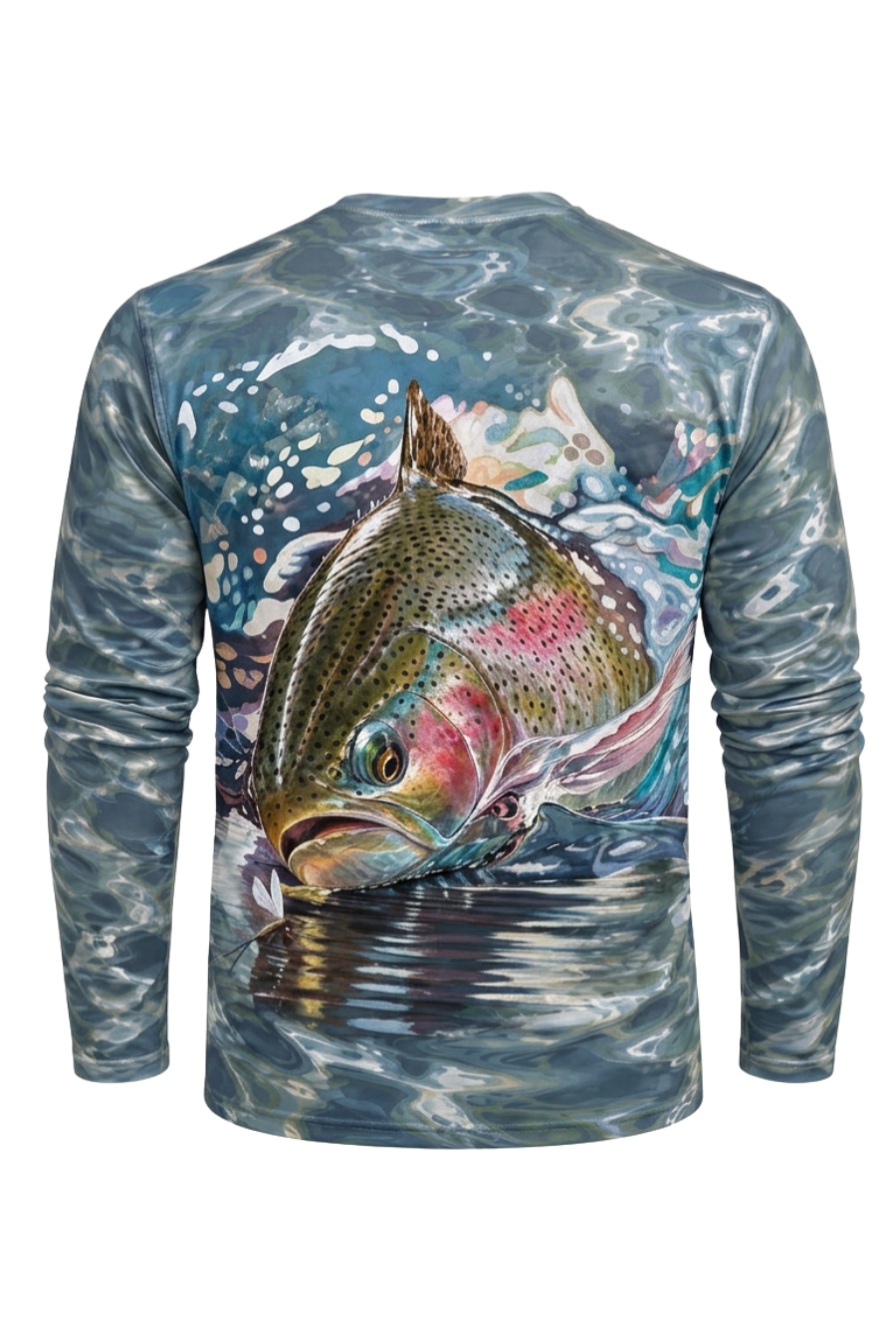 Performance Fishing Long Sleeve - Crystal Ripple Trout Splash - ULS552K image 6