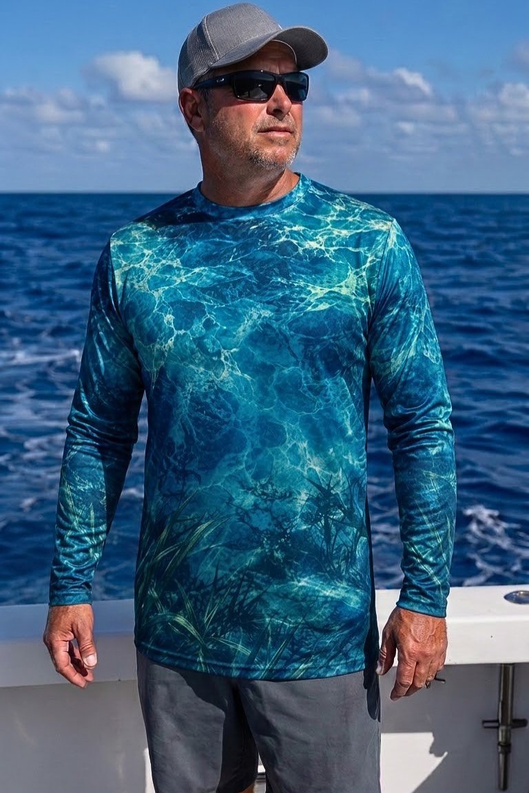 Performance Fishing Long Sleeve - Emerald Flat Redfish Tail - ULS555K image 3