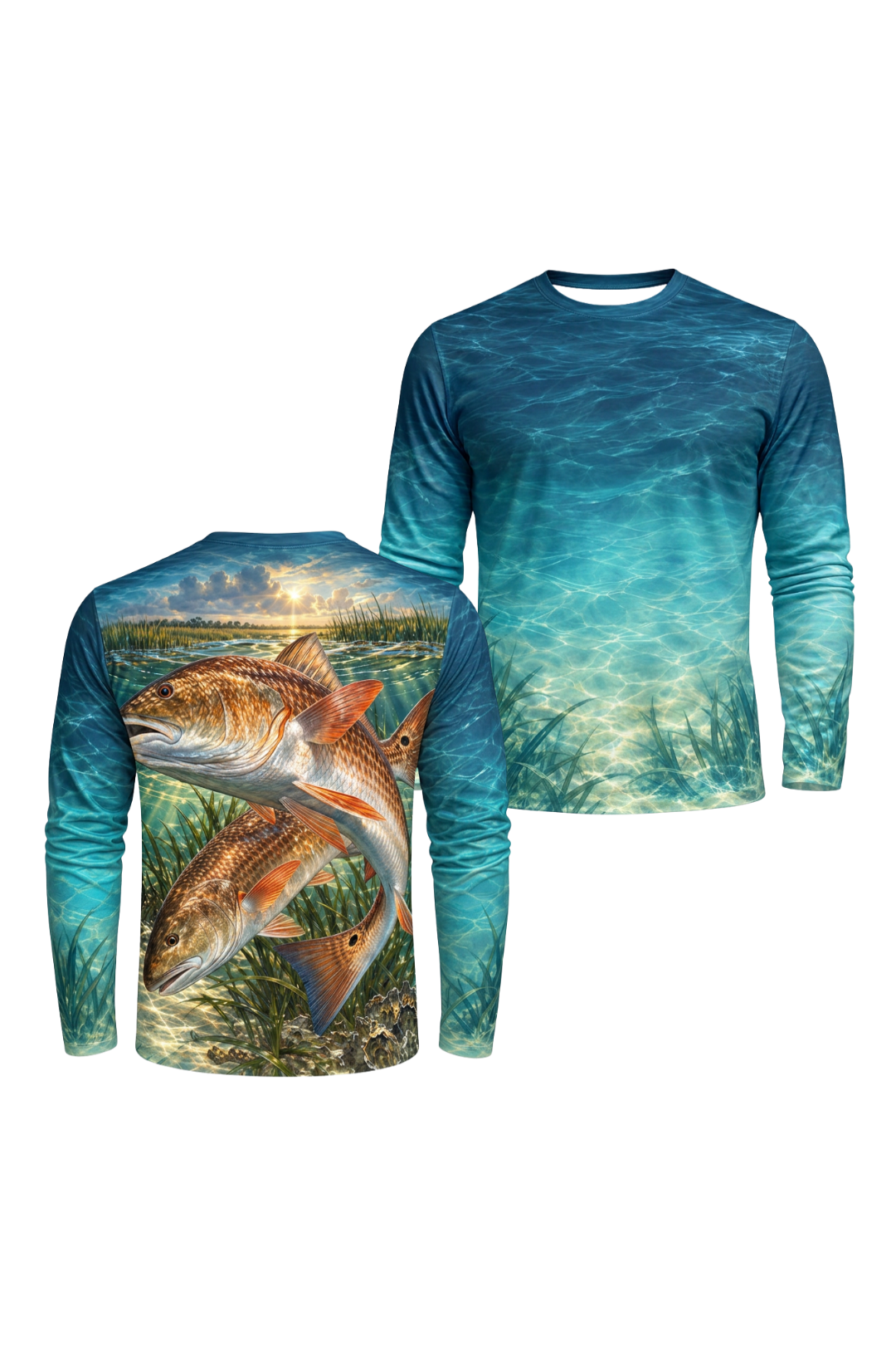 Performance Fishing Long Sleeve - Golden Hour Redfish Marsh - ULS556K image 1