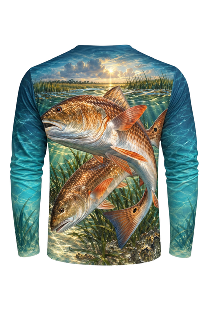 Performance Fishing Long Sleeve - Golden Hour Redfish Marsh - ULS556K image 5