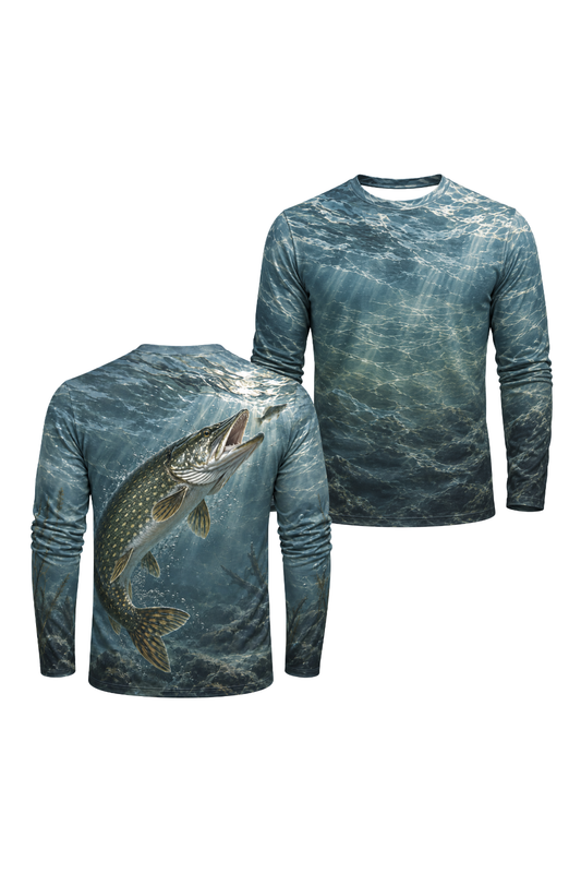 Performance Fishing Long Sleeve - Deep Current Pike Pursuit - ULS566K image 1