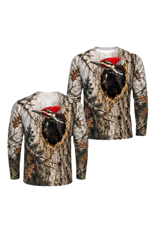 Performance Outdoor Long Sleeve - Crimson Crest Woodpecker Hollow - ULS574K image 1