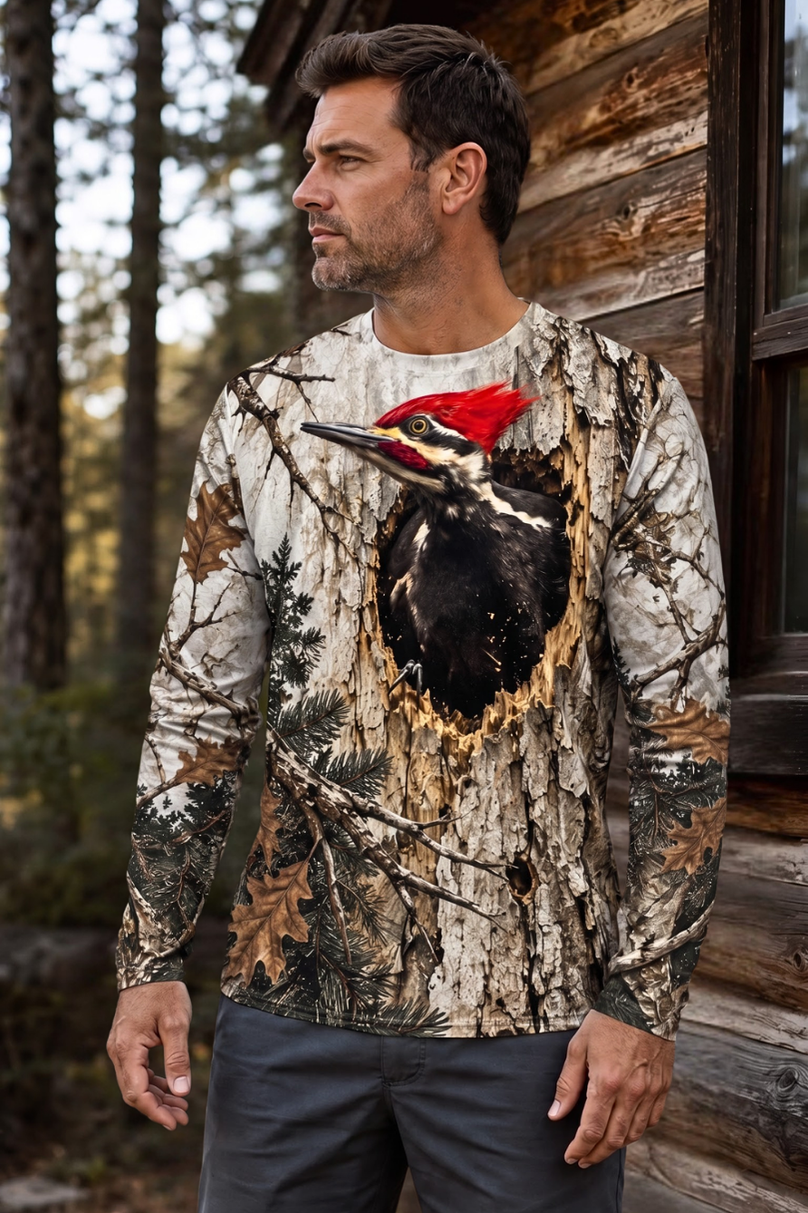 Performance Outdoor Long Sleeve - Crimson Crest Woodpecker Hollow - ULS574K image 2