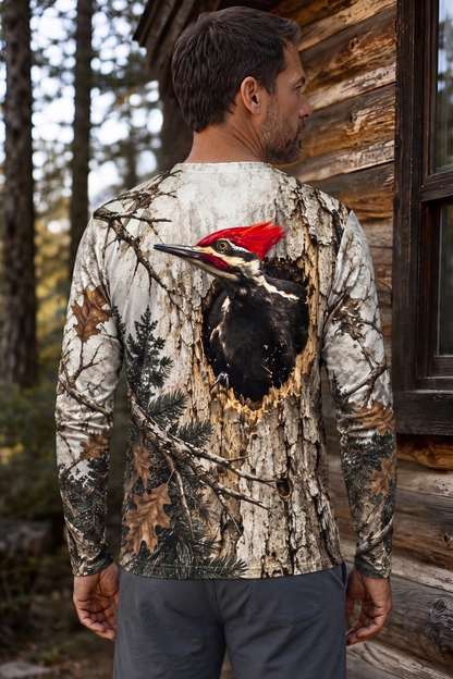 Performance Outdoor Long Sleeve - Crimson Crest Woodpecker Hollow - ULS574K image 3