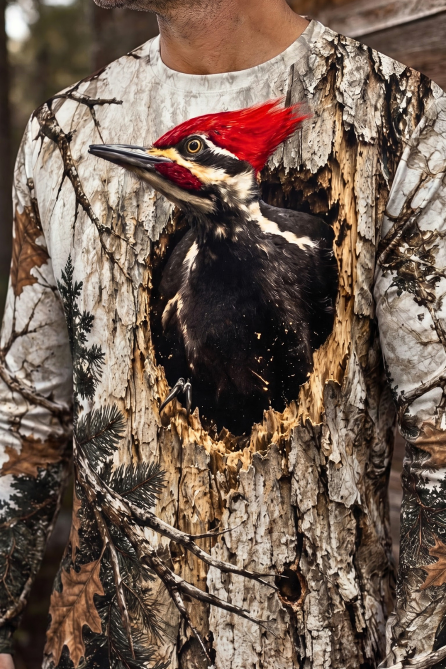 Performance Outdoor Long Sleeve - Crimson Crest Woodpecker Hollow - ULS574K image 4