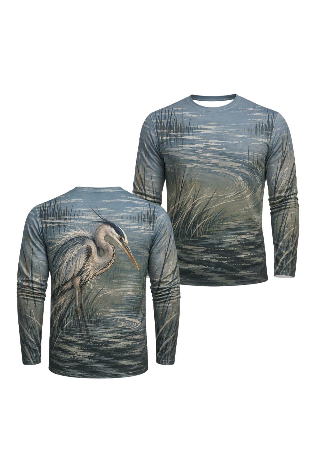 Performance Outdoor Long Sleeve - Misty Marsh Heron Sentinel - ULS575K image 1