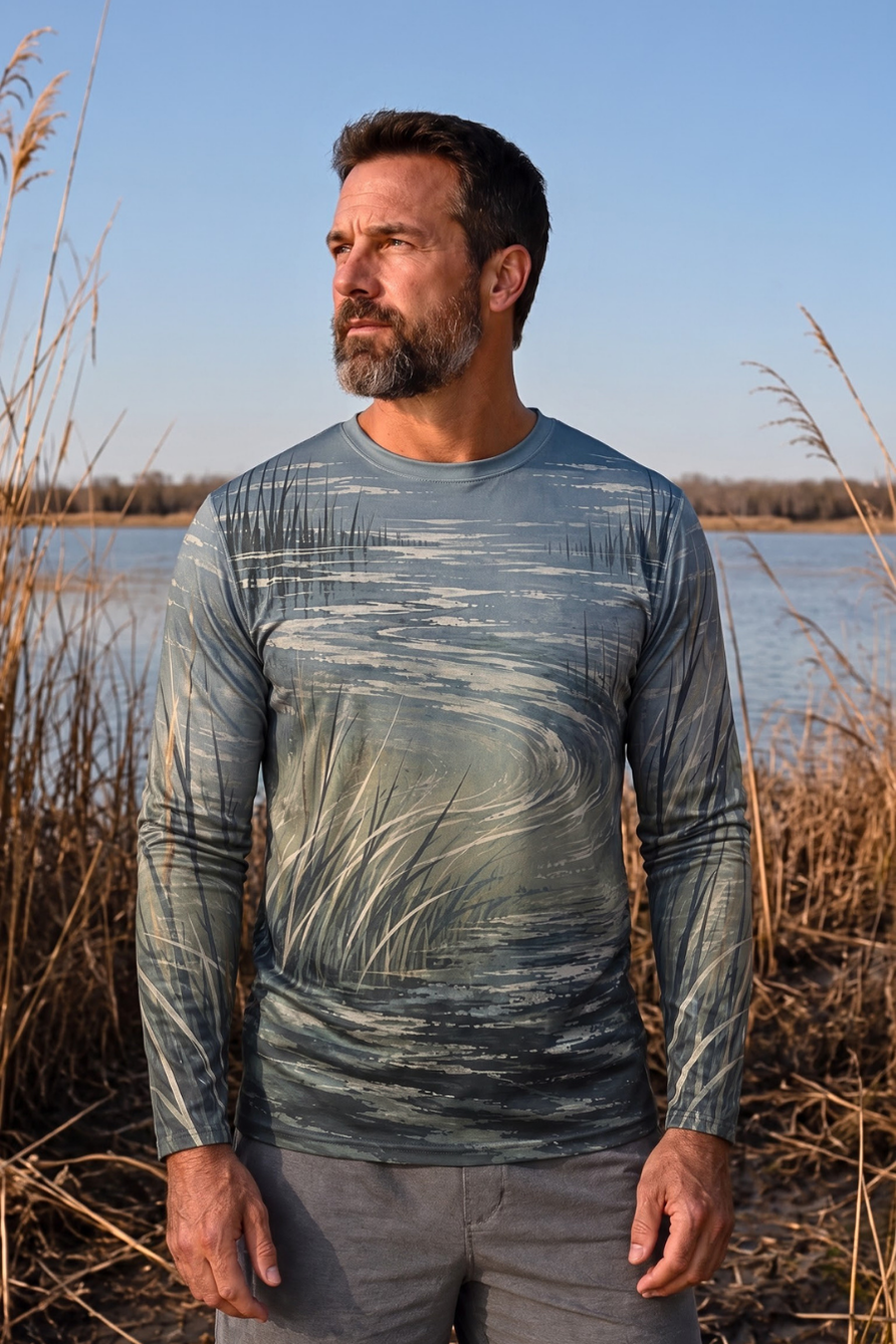 Performance Outdoor Long Sleeve - Misty Marsh Heron Sentinel - ULS575K image 3