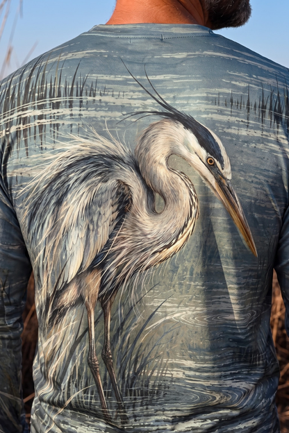 Performance Outdoor Long Sleeve - Misty Marsh Heron Sentinel - ULS575K image 4