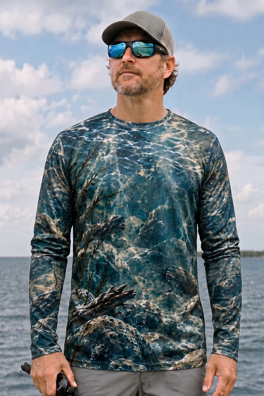 Performance Fishing Long Sleeve - Midnight Reef Walleye Ambush - ULS578K image 3