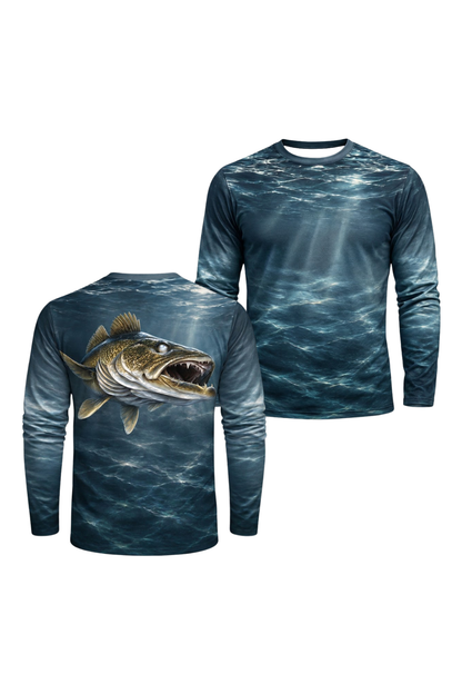 Performance Fishing Long Sleeve - Deep Current Walleye Hunter - ULS579K image 1