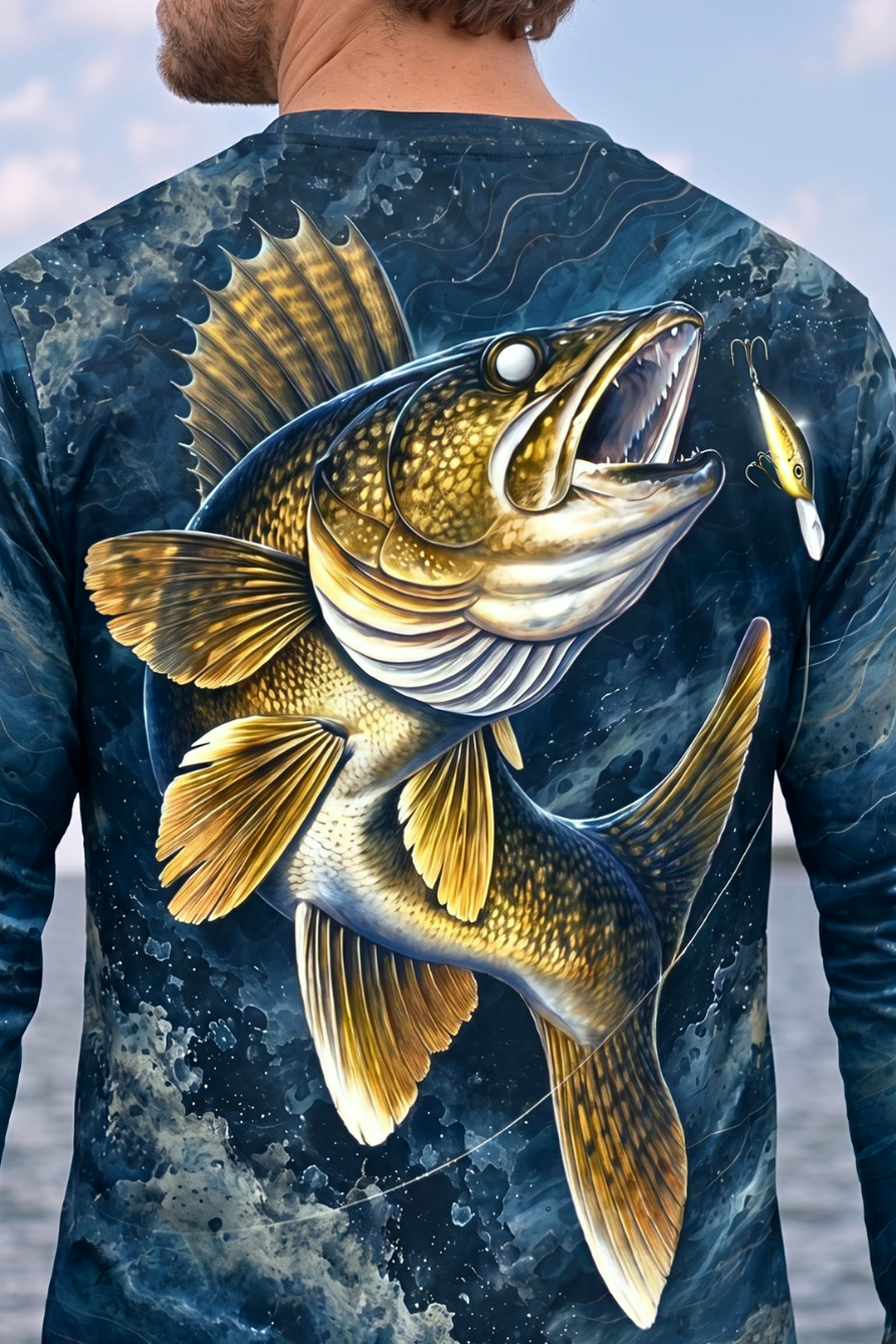 Performance Fishing Long Sleeve - Golden Walleye Surge - ULS580K image 4