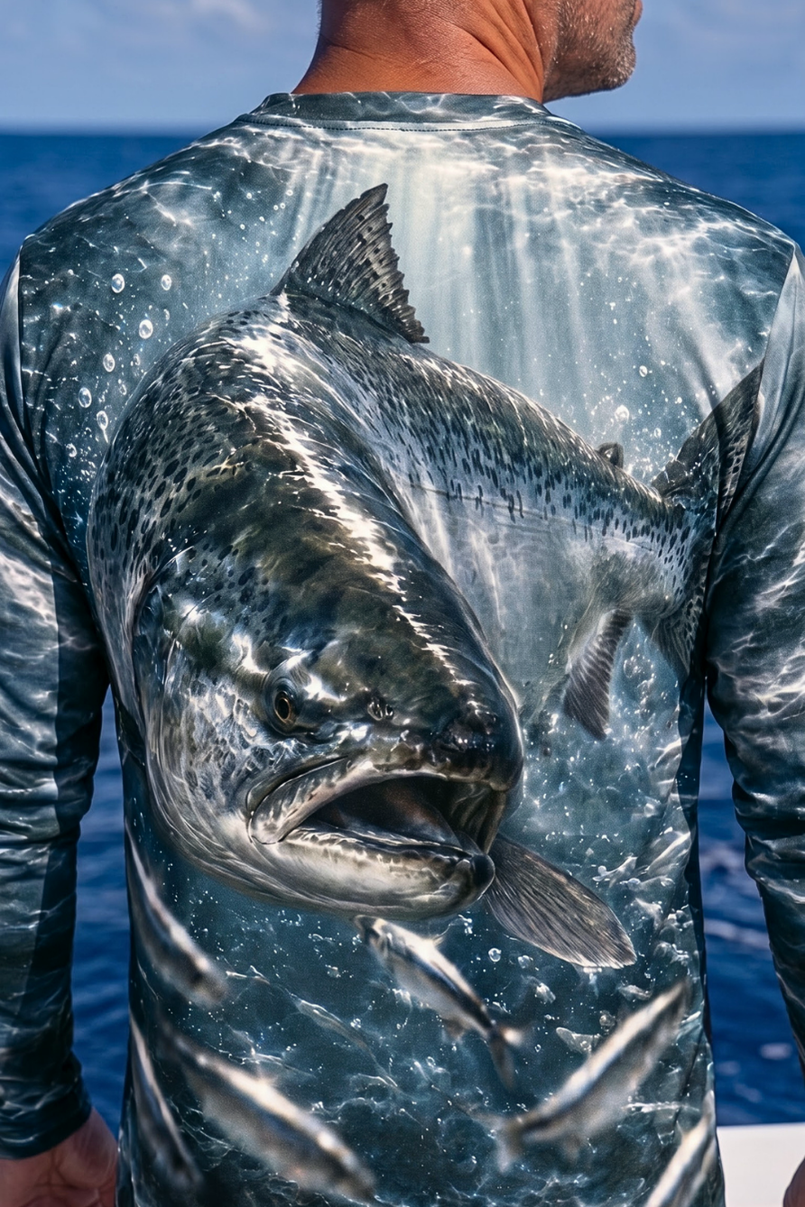 Performance Fishing Long Sleeve - Silver King Salmon Charge - ULS581K image 4