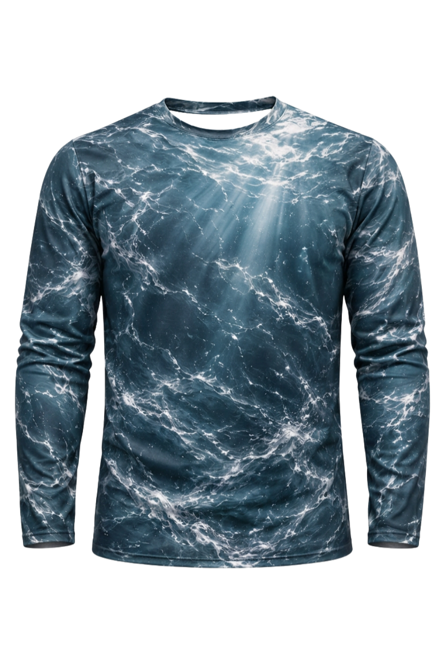 Performance Fishing Long Sleeve - Silver Salmon Kelp Surge - ULS582K image 6