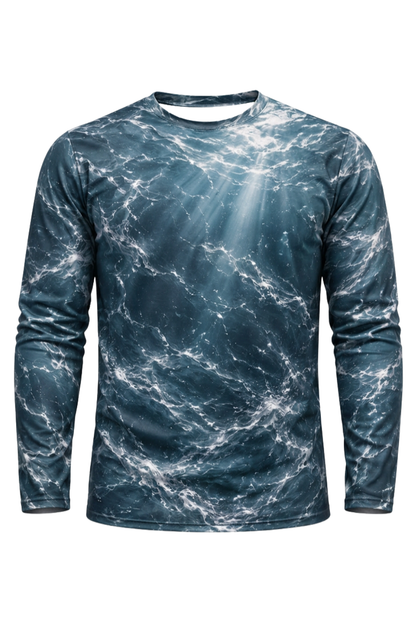 Performance Fishing Long Sleeve - Silver Salmon Kelp Surge - ULS582K image 6