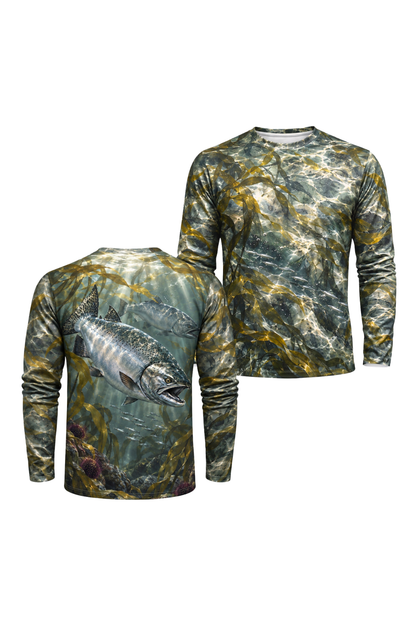 Performance Fishing Long Sleeve - Golden Kelp Salmon Reef - ULS583K image 1
