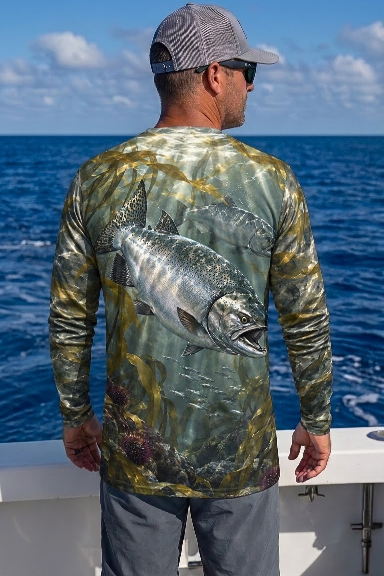 Performance Fishing Long Sleeve - Golden Kelp Salmon Reef - ULS583K image 2