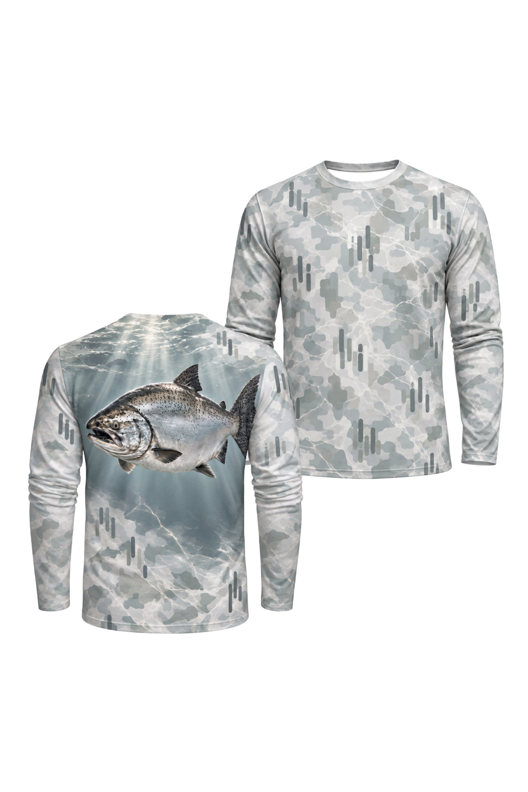 Performance Fishing Long Sleeve - Glacier Camo Salmon Shadow - ULS584K image 1