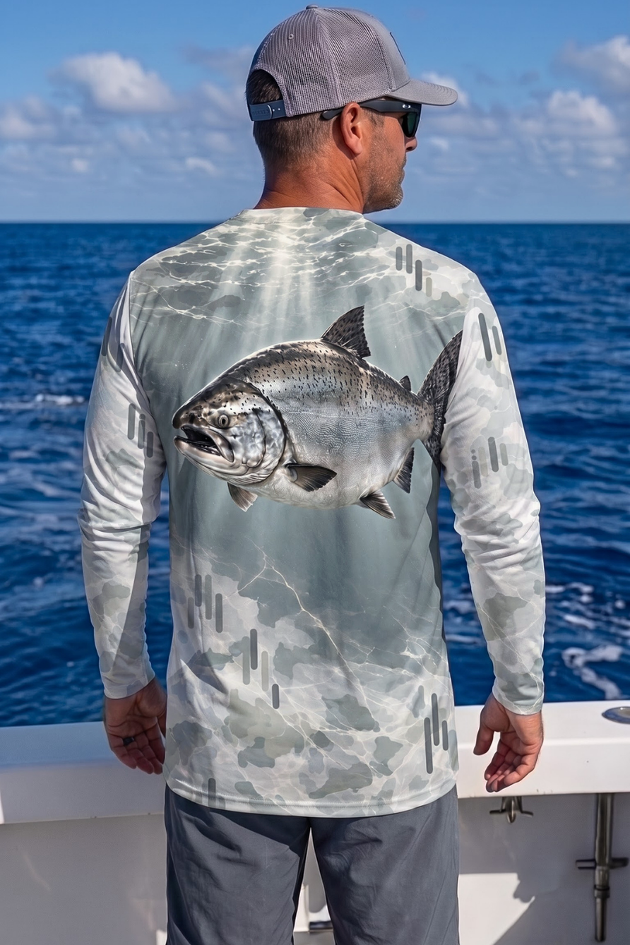 Performance Fishing Long Sleeve - Glacier Camo Salmon Shadow - ULS584K image 2