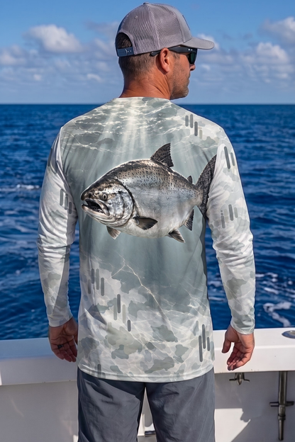 Performance Fishing Long Sleeve - Glacier Camo Salmon Shadow - ULS584K image 2