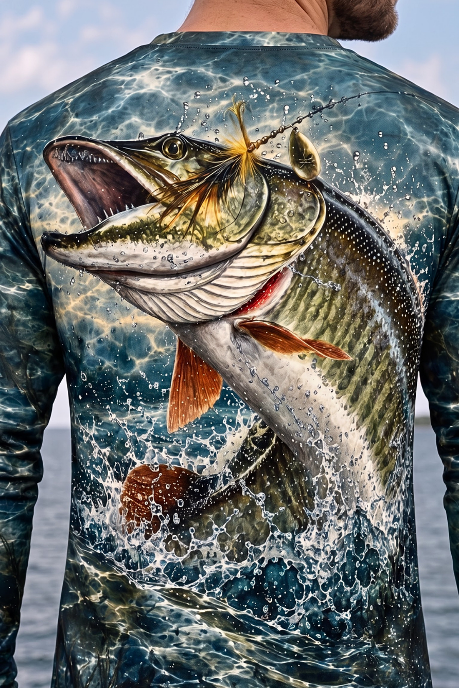 Performance Fishing Long Sleeve - Deep Water Musky Strike - ULS586K image 4