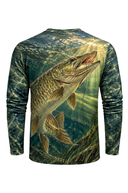 Performance Fishing Long Sleeve - Sunlit Weedbed Musky Ambush - ULS587K image 5